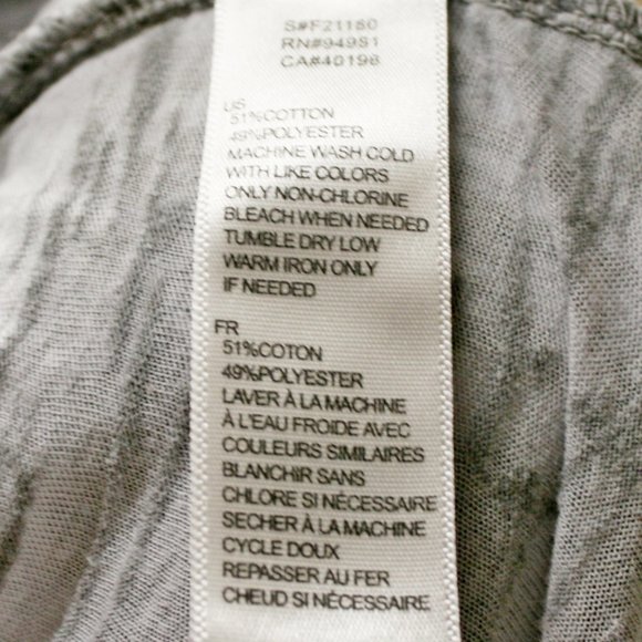 Twenty One T-Shirt Blouse Med Heathered Gray - Picture 7 of 7